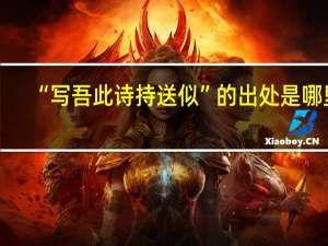 “写吾此诗持送似”的出处是哪里