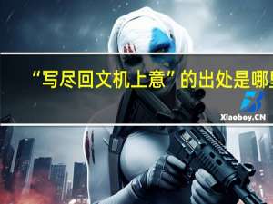 “写尽回文机上意”的出处是哪里