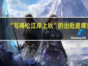 “写得松江岸上秋”的出处是哪里