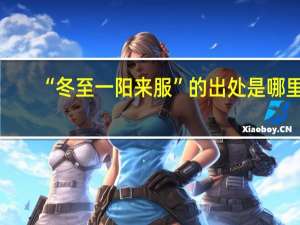 “冬至一阳来服”的出处是哪里