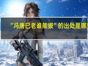 “冯唐已老谁能拔”的出处是哪里