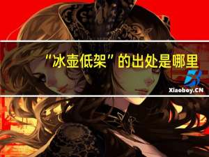 “冰壶低架”的出处是哪里