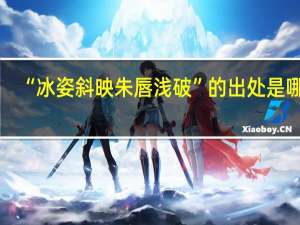 “冰姿斜映朱唇浅破”的出处是哪里