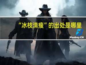 “冰枝清瘦”的出处是哪里