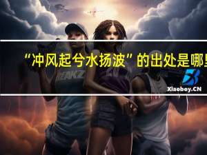“冲风起兮水扬波”的出处是哪里