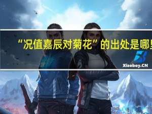 “况值嘉辰对菊花”的出处是哪里