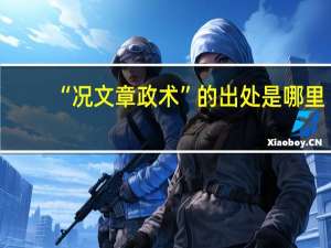 “况文章政术”的出处是哪里