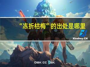 “冻折枯梅”的出处是哪里