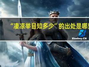 “凄凉举目知多少”的出处是哪里