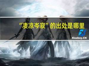 “凄凉岑寂”的出处是哪里