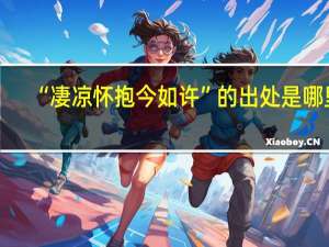 “凄凉怀抱今如许”的出处是哪里