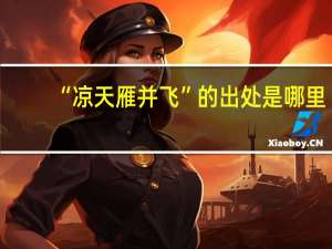 “凉天雁并飞”的出处是哪里