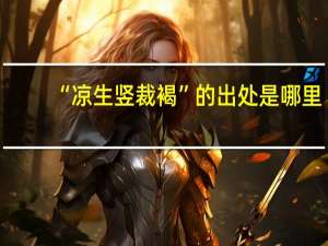 “凉生竖裁褐”的出处是哪里