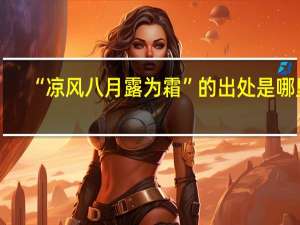 “凉风八月露为霜”的出处是哪里