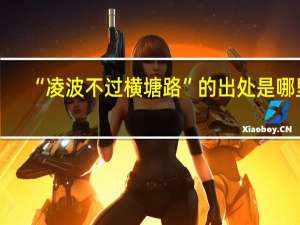 “凌波不过横塘路”的出处是哪里