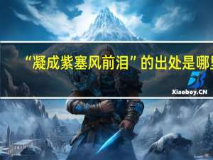 “凝成紫塞风前泪”的出处是哪里