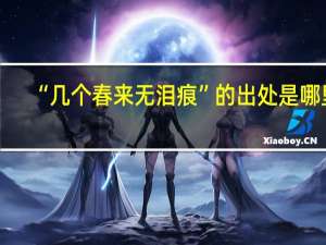 “几个春来无泪痕”的出处是哪里