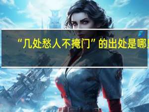 “几处愁人不掩门”的出处是哪里
