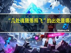 “几处魂随落照飞”的出处是哪里