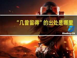 “几曾留得”的出处是哪里