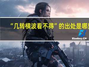 “几转横波看不得”的出处是哪里