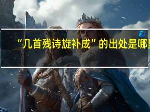 “几首残诗旋补成”的出处是哪里