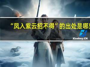 “凤入紫云招不得”的出处是哪里