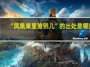 “凤凰巢里雏鹓儿”的出处是哪里
