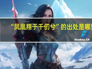 “凤凰翔于千仞兮”的出处是哪里
