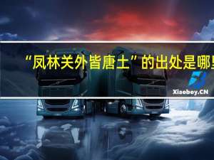 “凤林关外皆唐土”的出处是哪里