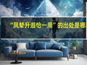 “凤辇升遐恰一周”的出处是哪里