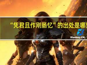 “凭君且作刚肠忆”的出处是哪里