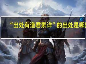 “出处有道君素详”的出处是哪里