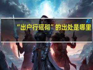 “出户行瑶砌”的出处是哪里