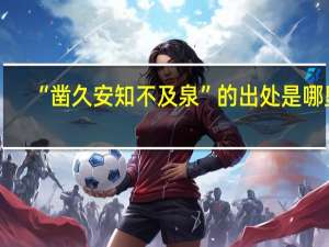 “凿久安知不及泉”的出处是哪里