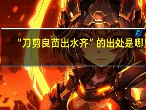 “刀剪良苗出水齐”的出处是哪里