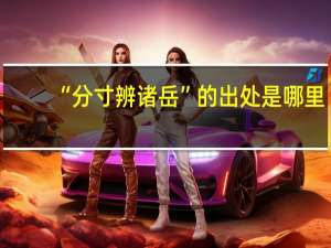 “分寸辨诸岳”的出处是哪里