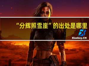 “分辉照雪崖”的出处是哪里