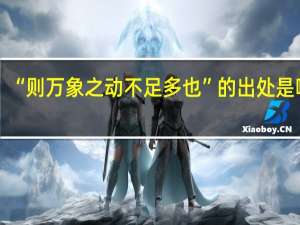 “则万象之动不足多也”的出处是哪里