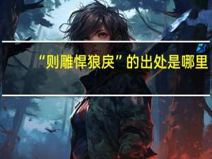 “则雕悍狼戾”的出处是哪里