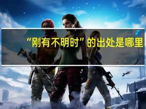 “刚有不明时”的出处是哪里