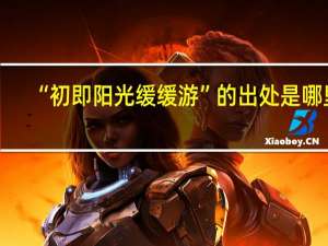 “初即阳光缓缓游”的出处是哪里