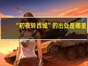 “初夜转西城”的出处是哪里