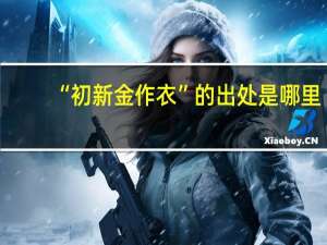 “初新金作衣”的出处是哪里
