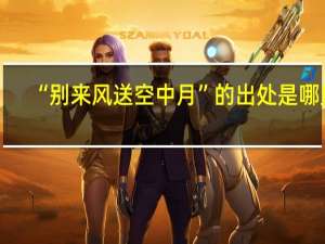 “别来风送空中月”的出处是哪里