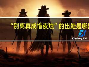“别离真成惜夜烛”的出处是哪里