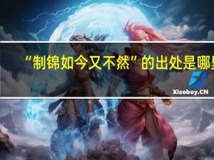 “制锦如今又不然”的出处是哪里