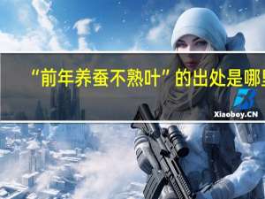 “前年养蚕不熟叶”的出处是哪里