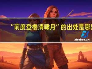 “前度登楼清啸月”的出处是哪里