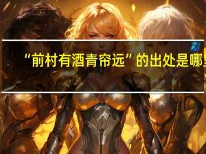 “前村有酒青帘远”的出处是哪里